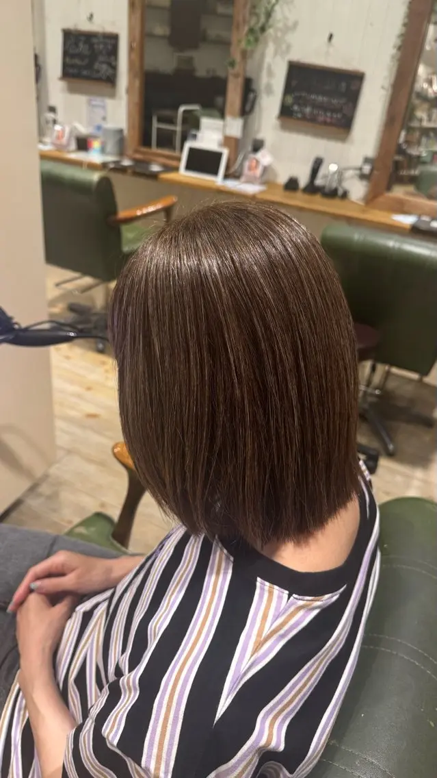 ミディアム カラー 顔周りカット 亀有✂️正路 彩夏のヘアスタイル