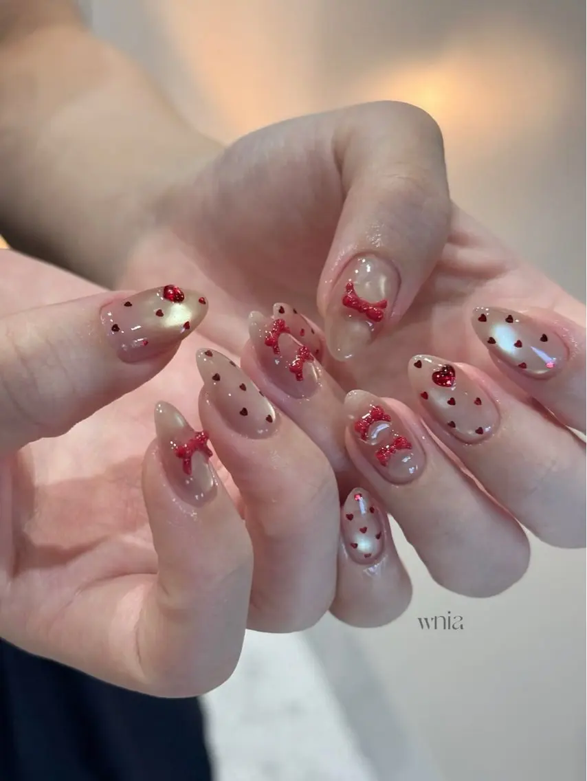 ネイル フットネイル フレンチネイル ジェルネイル マグネットネイル 持ち込み ハンドネイル Ribbonnail salonのネイルデザイン