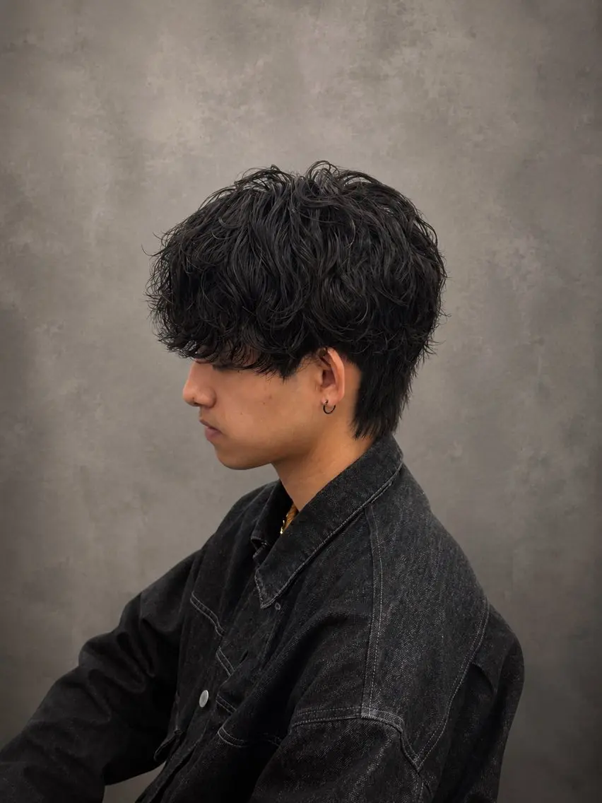 メンズ パーマ 水野 杏香のヘアスタイル