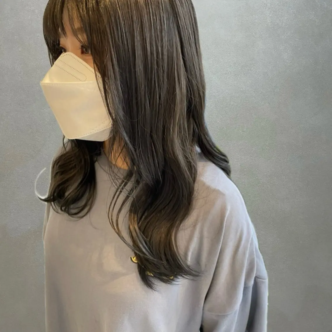 カラー アッシュ ブラウンカラー 透明感カラー オレンジ カット ヘアカラー SALOWIN栄 三丁目 木戸里実のヘアスタイル