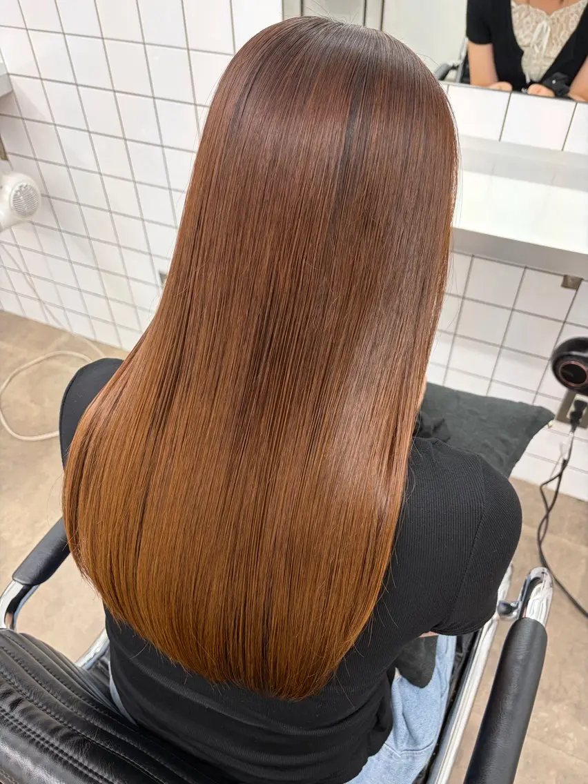 ロング 縮毛矯正 ENV 船橋 佐久間 彩のヘアスタイル