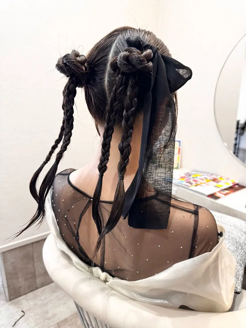 セミロング ヘアアレンジ ヘアセット 伴藤 寿男のヘアスタイル