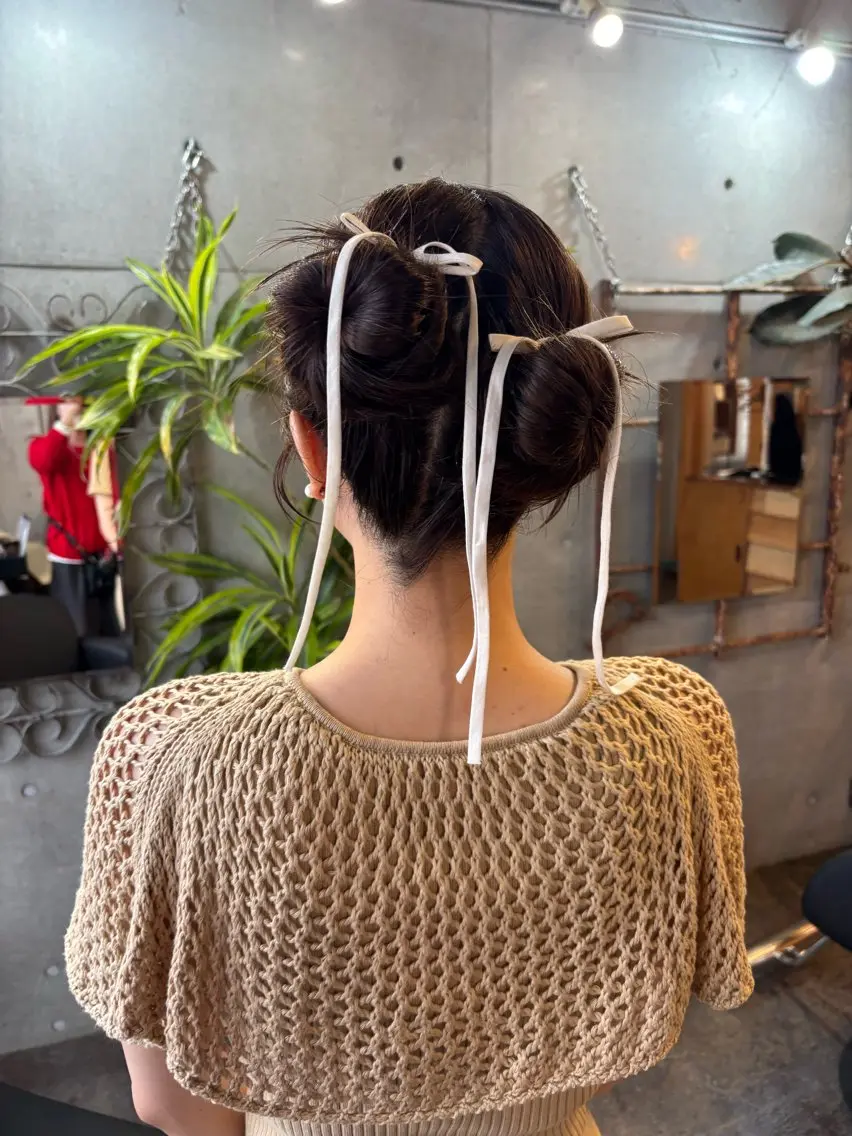 ヘアアレンジ お団子ヘア 大林 エリコのヘアスタイル