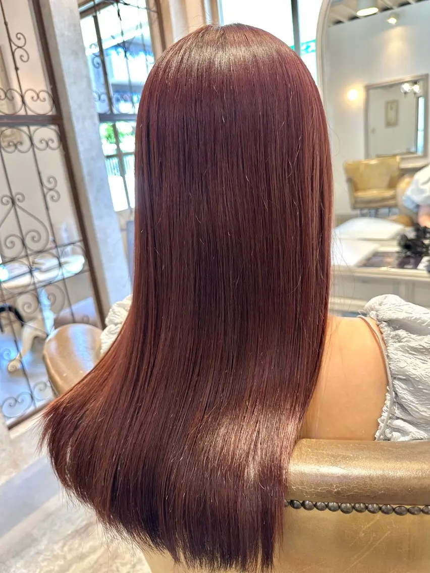 セミロング 髪質改善 酸性ストレート 美髪・髪質改善 有田怜平のヘアスタイル