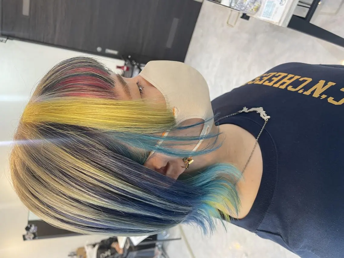 カラー 派手髪/ハイトーン/ エクステ✨ユウキのヘアスタイル