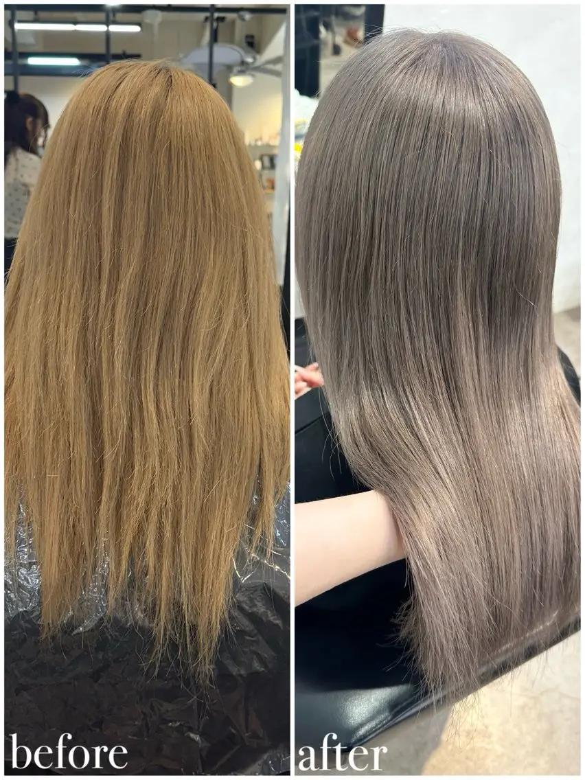 ロング カラー ヘアカラー トリートメント 🫧透明感カラー/ エクステ🫧アサミ️のヘアスタイル