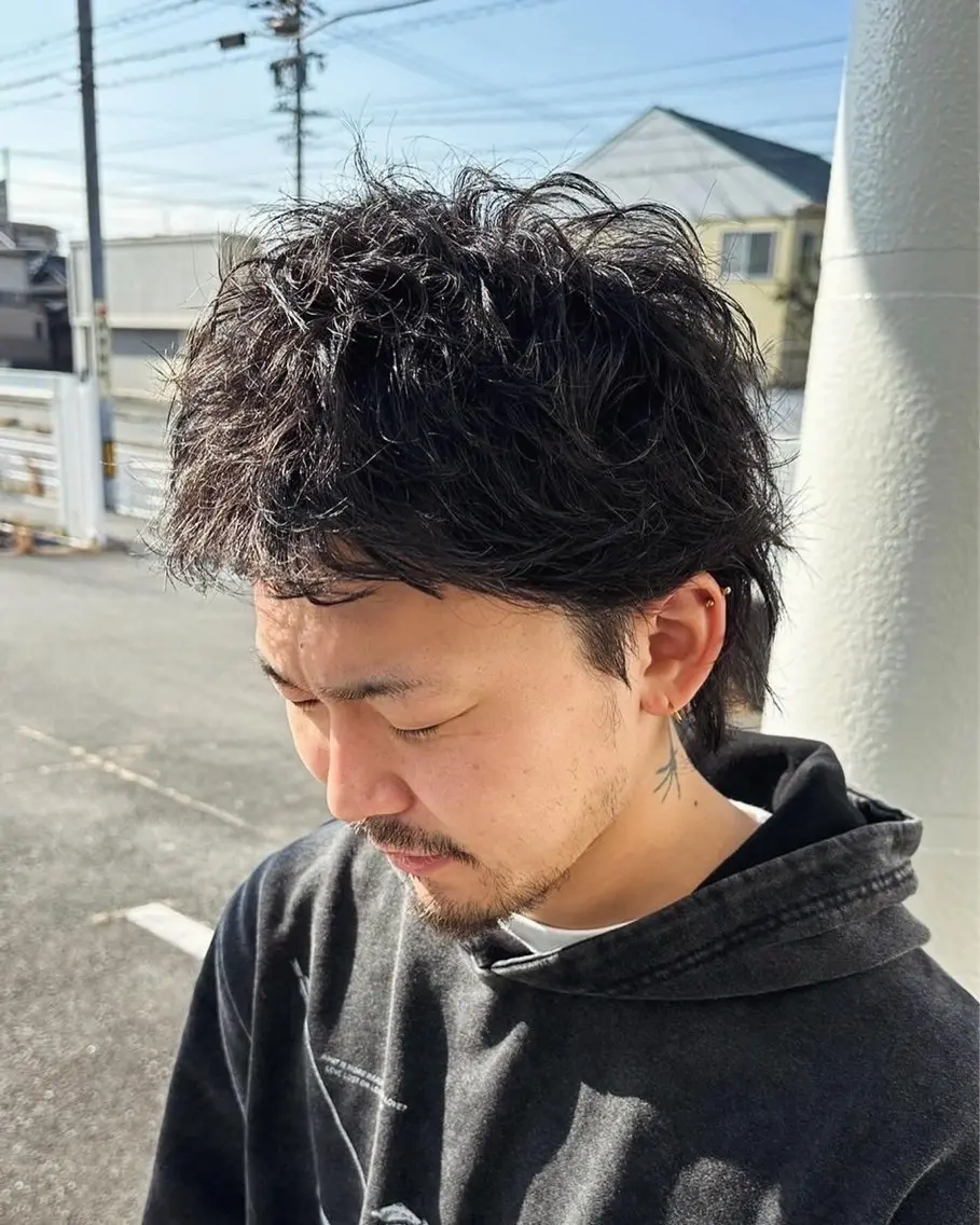 パーマ メンズ 木村 佑季のヘアスタイル