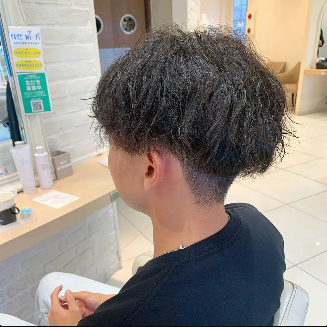 パーマ メンズ カット パーマ 遠藤姫花 𝒂𝒔𝒉草加𓂃のヘアスタイル