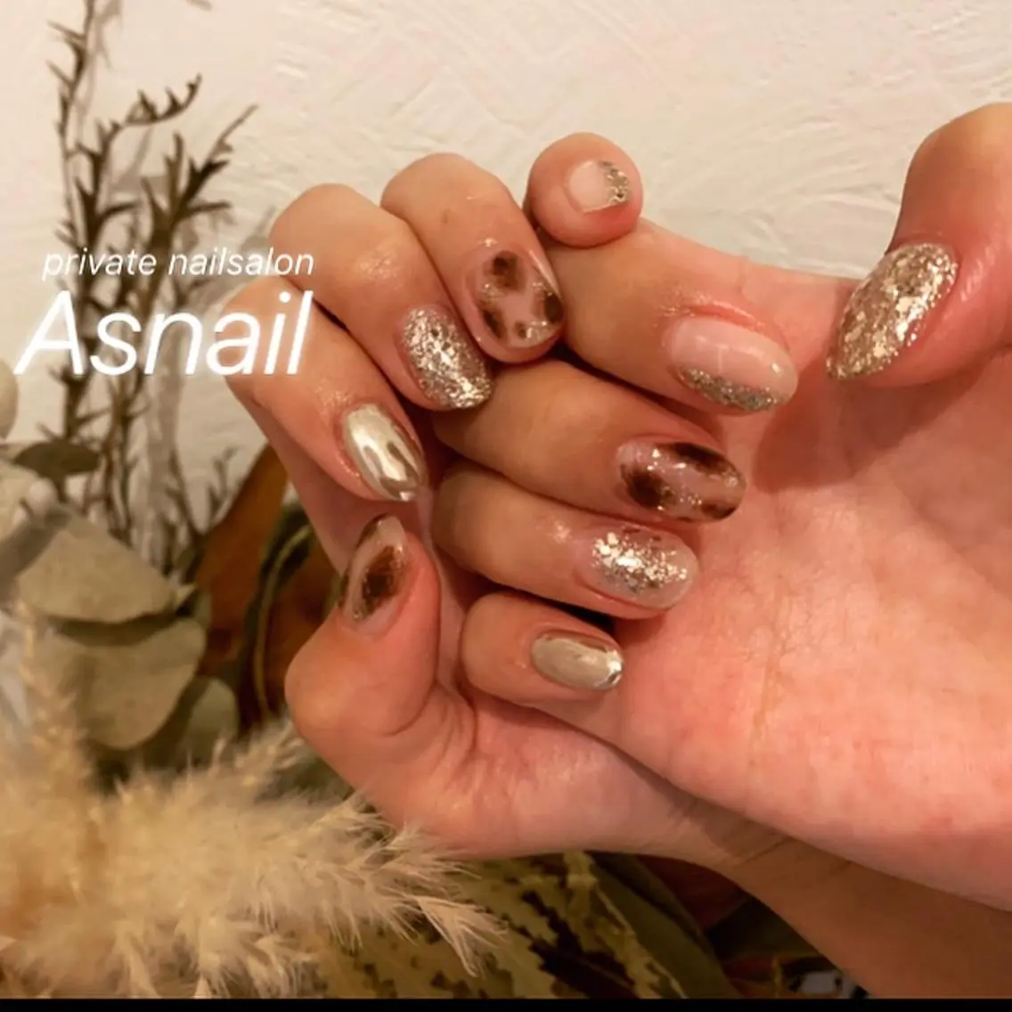 ネイル アートネイル べっ甲ネイル ミラーネイル ニュアンスネイル オフィスネイル Asnail s/yのネイルデザイン