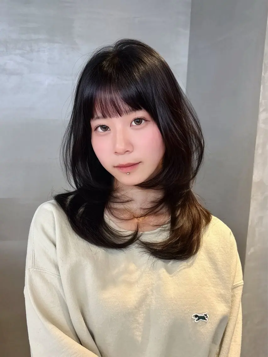 ⭐️カットモデル⭐️骨格似合わせレイヤー【レディース限定】 ハッシュカット/レイヤーカット/レイヤーボブ/顔周りレイヤーの写真