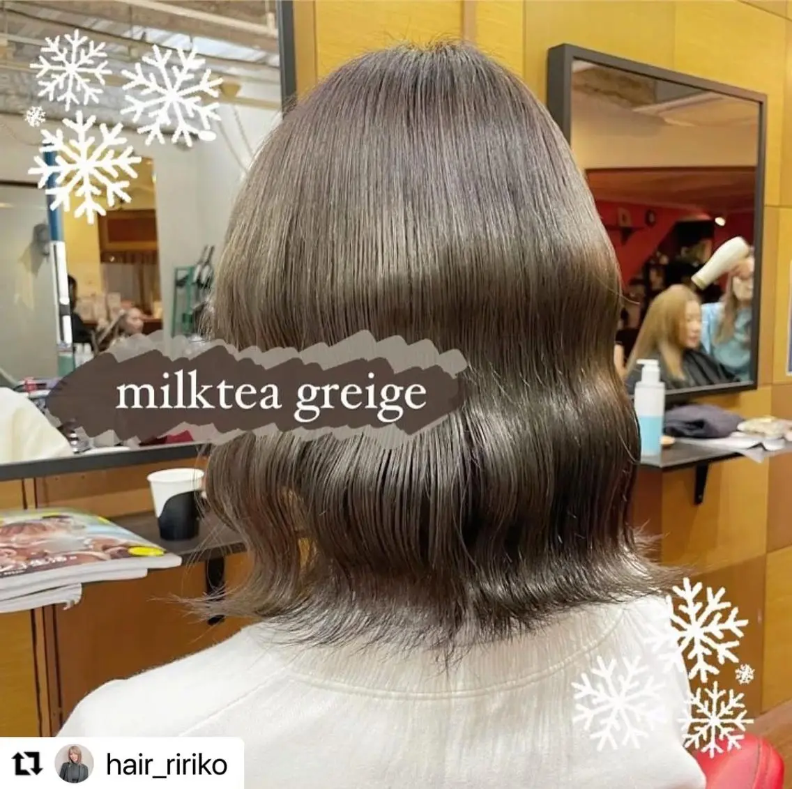 ミディアム カラー メンズ グレージュ 🩷Eny terrace🩷のヘアスタイル