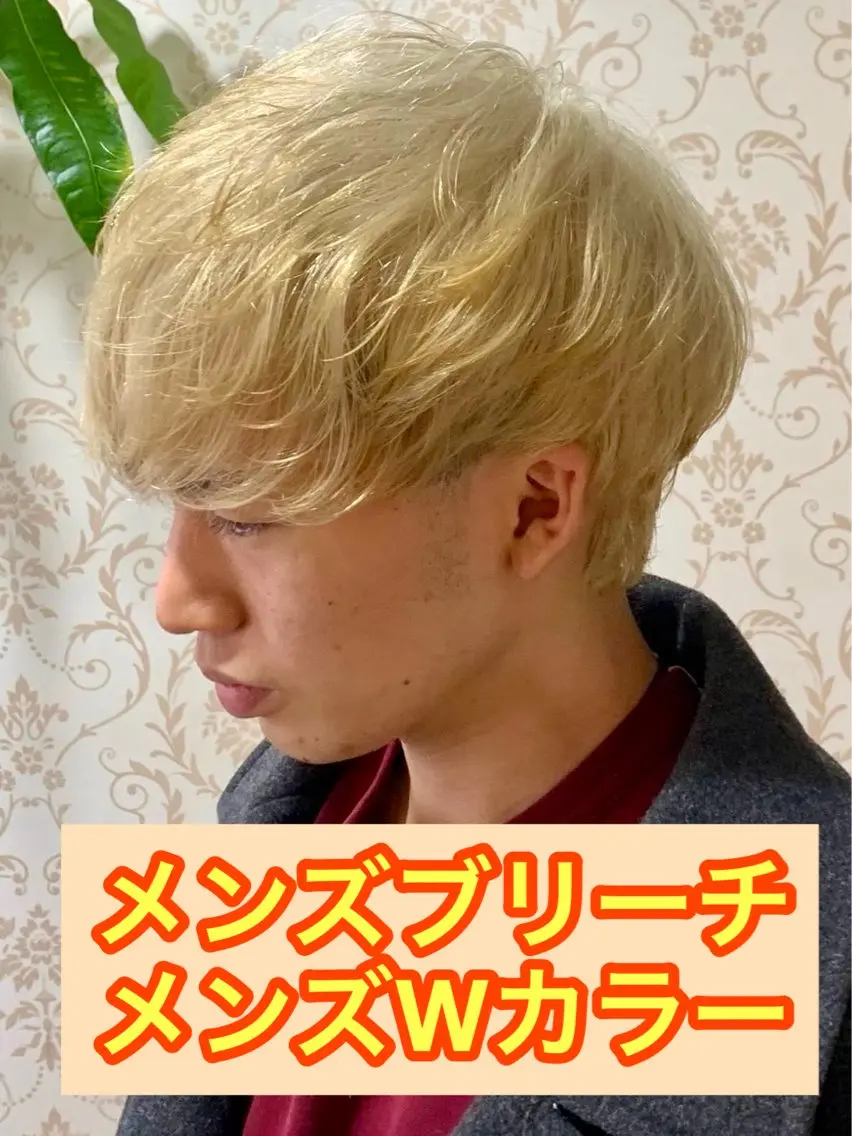 ショート カラー メンズ メンズバレイヤージュ メンズブリーチ メンズハイトーン メンズ韓国風 マッシュ メンズパーマ&メンズ 縮毛矯正/平野/渋谷のヘアスタイル