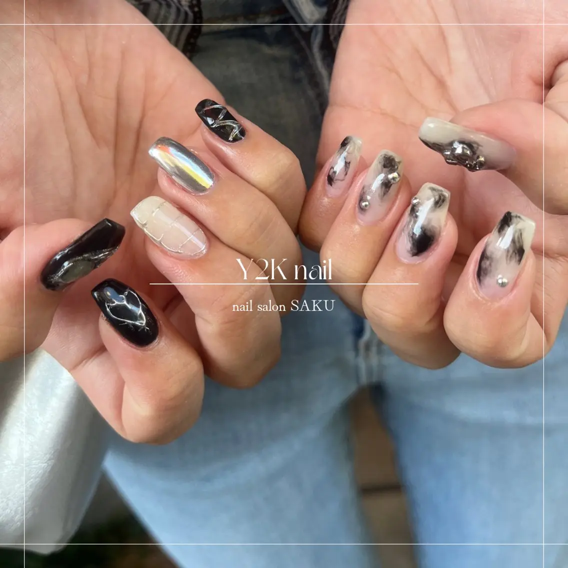 ネイル ニュアンスネイル シンプルネイル SAKU nail 作島茜のネイルデザイン