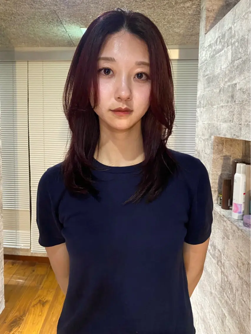セミロング カラー 似合わせカット カット ヘアカラー 縮毛矯正 トリートメント mai / linoah˚✧のヘアスタイル