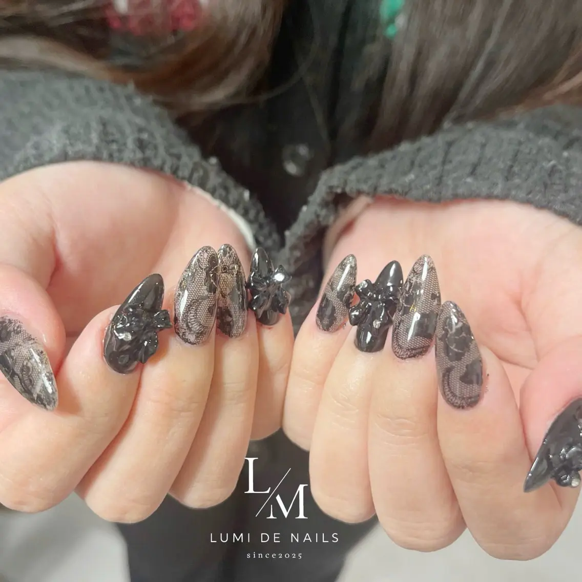 ネイル グラデーション ラメ(グリッター) マグネットネイル ミラーネイル ニュアンスネイル ハンドネイル Lumi de nailsのネイルデザイン