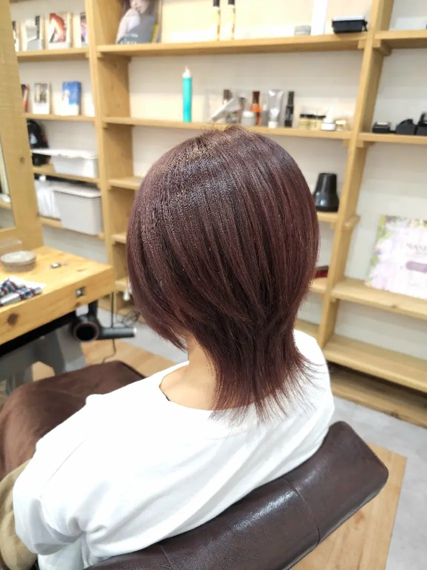 ミディアム カラー フジタミキ ✨メテオ TR、ヘッドスパのヘアスタイル