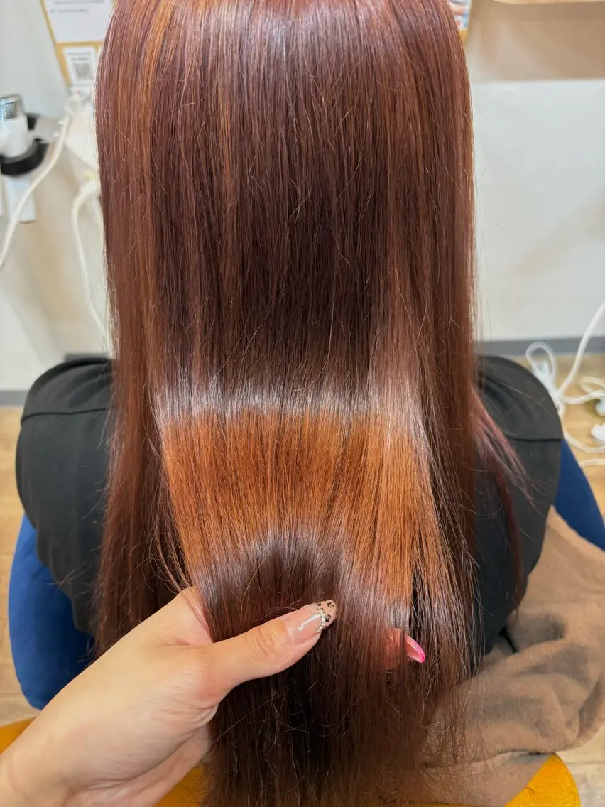 ロング ヘアカラー 🩶透明感カラー/ 縮毛矯正LUNA🩶のヘアスタイル