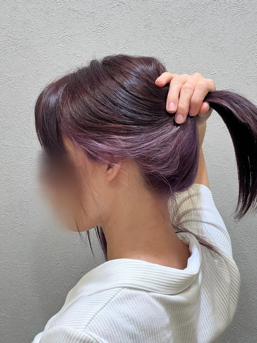 【実績作り⭐️】インナーブリーチ（フェイスフレーミング）➕トリートメント➕※ｶｯﾄ（ﾓﾃﾞﾙ ¥0）の写真