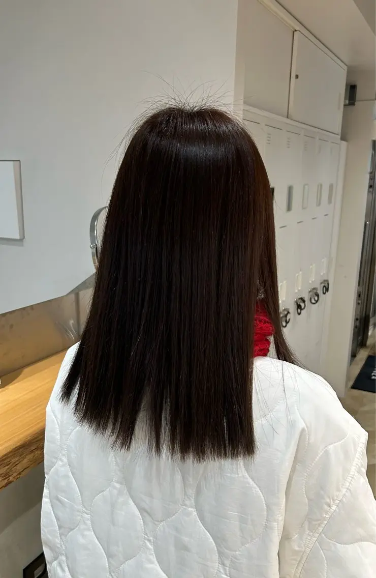 セミロング カラー 透明感カラー ヘアカラー トリートメント 森珀斗/表参道 /ショート/ボブのヘアスタイル
