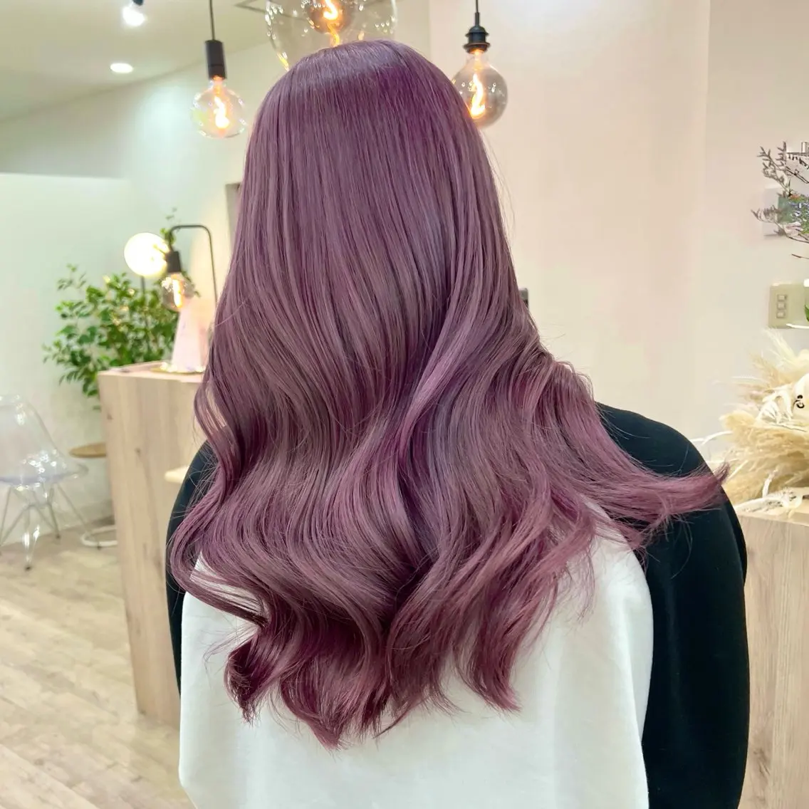 ロング カラー ラベンダーカラー ピンクカラー ピンクラベンダー TOKI mahoのヘアスタイル
