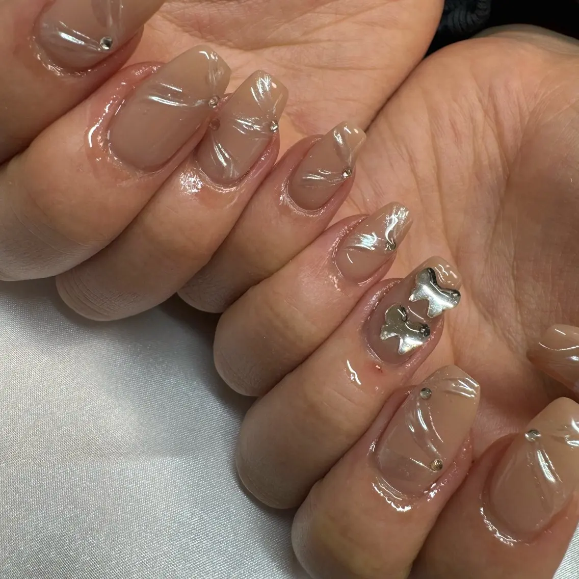 ネイル アートネイル フレンチネイル 韓国ネイル マグネットネイル 持ち込み MH_ Nailのネイルデザイン