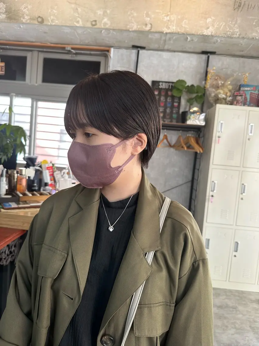 ショート 切りっぱなしボブ ショートボブ ハンサムショート 丸みショート ボブ モテ髪/ボブ/ショー ト/アダチフウトのヘアスタイル