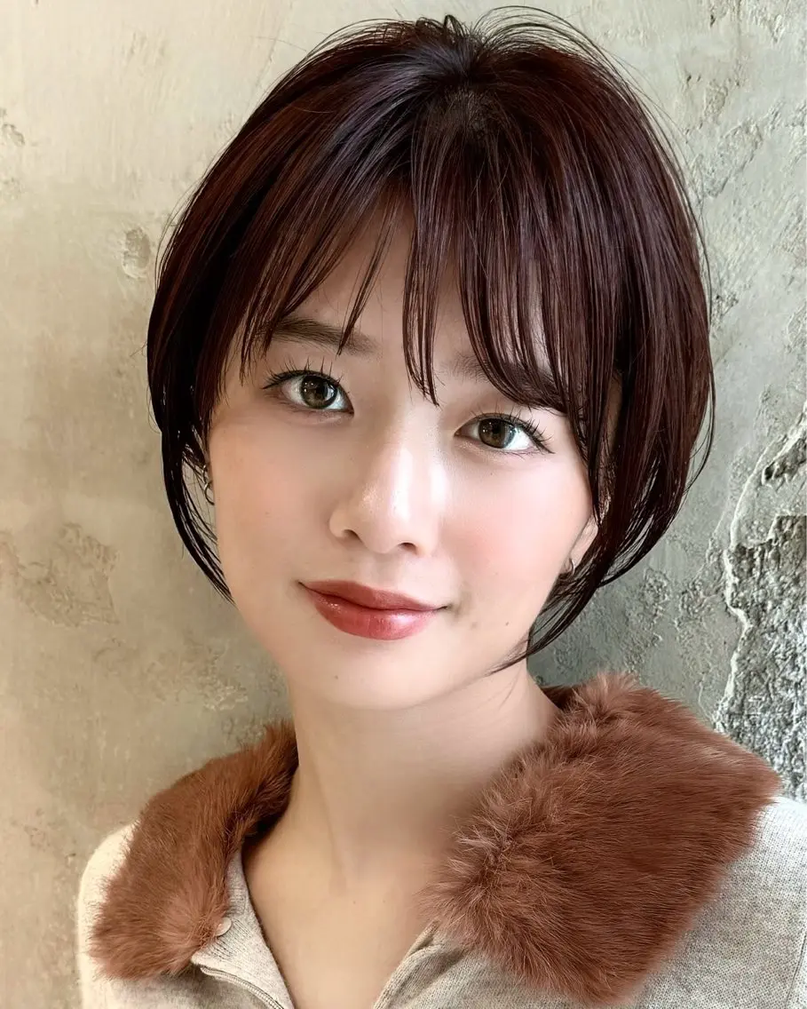 ショート カラー カット ヘアカラー トリートメント 💍新宿ショート 💍岩田莉奈のヘアスタイル