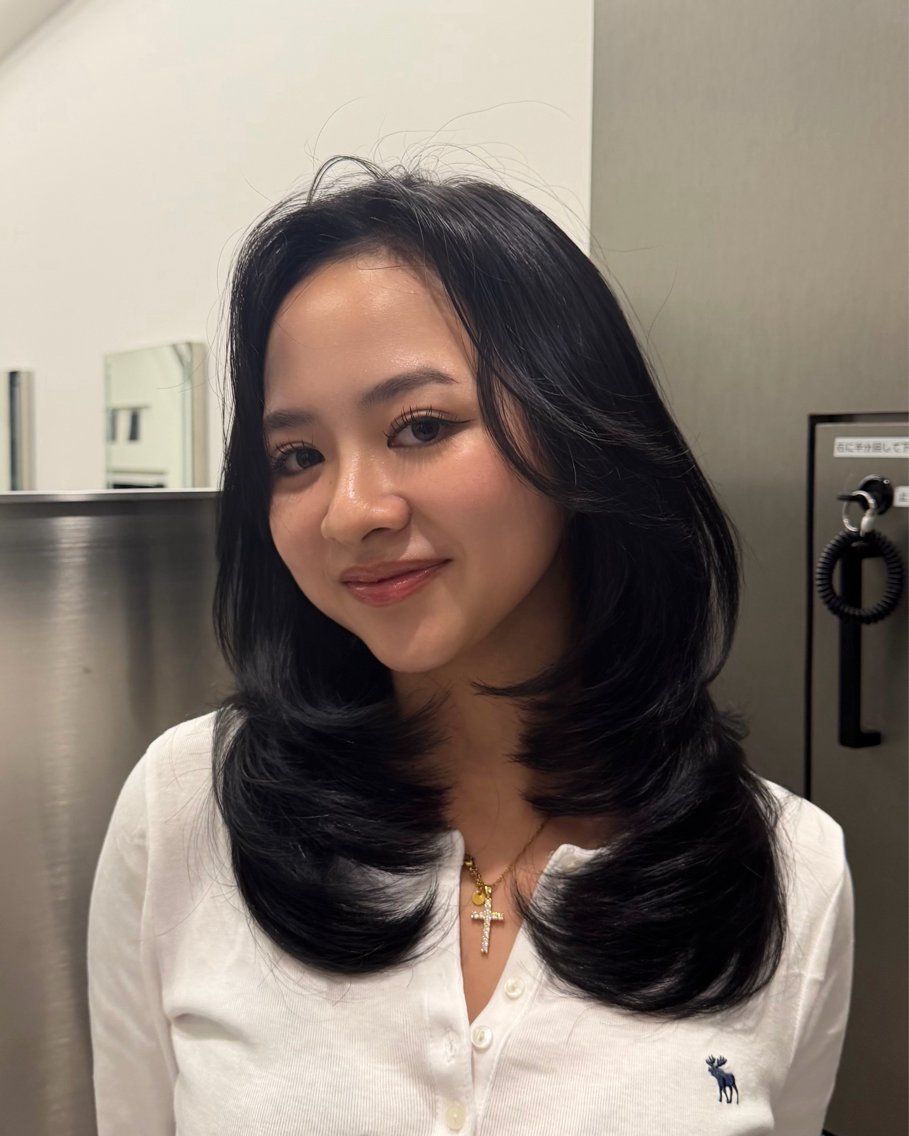 セミロング レイヤーカット カット ヘアカラー 大人レイヤー/透明感 🇺🇸TOMONAのヘアスタイル