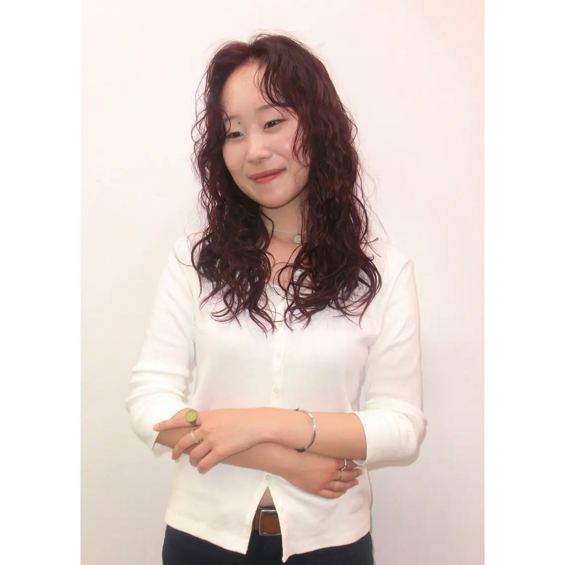 セミロング カラー パーマ パーマ トリートメント ヘアセット Kanna 神奈のヘアスタイル