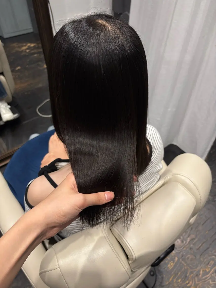 ミディアム パーマ 酸性ストレート ストレートパーマ 縮毛矯正 ヘッドスパ こと/都島 /ARCOIRISのヘアスタイル