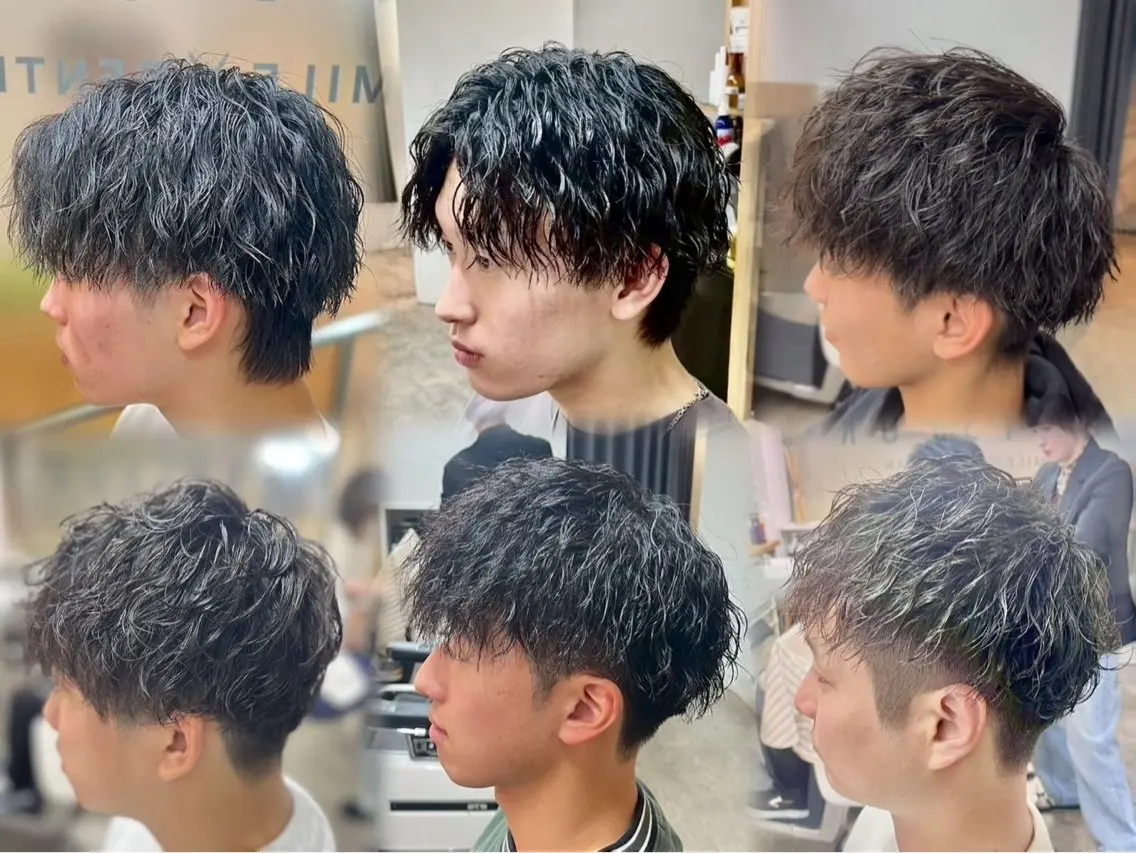 ショート パーマ メンズ メンズパーマ ツイストスパイラルパーマ スパイラルパーマ カット パーマ トリートメント 佐々木 優人のヘアスタイル