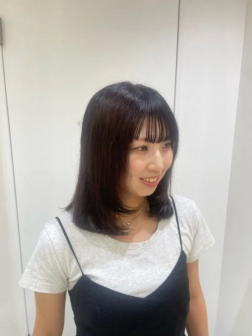 ミディアム カラー momo/ハイトーン /透明感カラー🎀のヘアスタイル