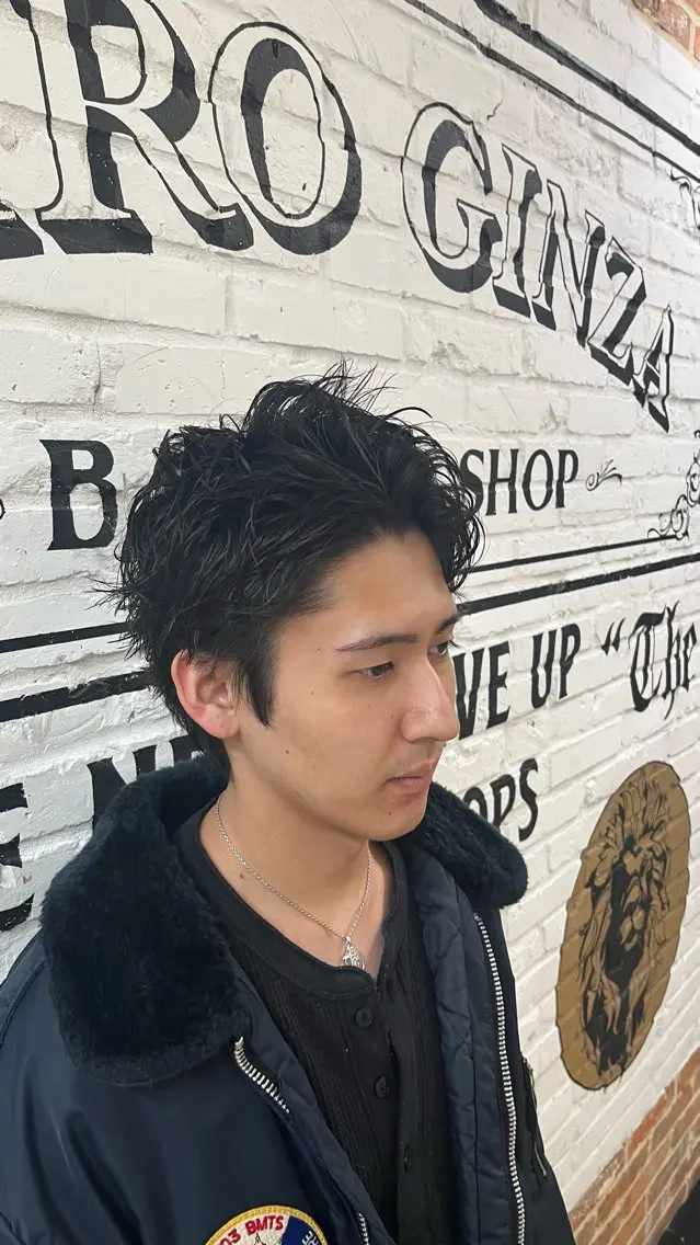 ⚠️メンズ限定⚠️カット＋パーマ＋シャンプー＋セット  ￥1870​〜​【整髪料の購入お願いいたします】の写真