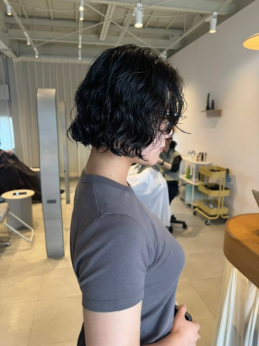 ショート パーマ カット パーマ Takumi/ mukuのヘアスタイル