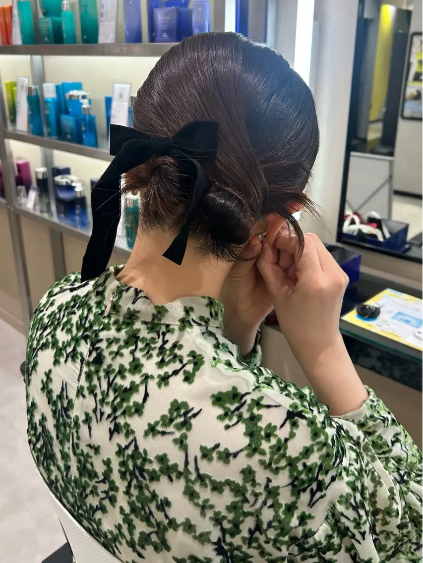 ヘアアレンジ ヘアセット 👔ボブ﹨髪質改善 ストレート🩳ももかのヘアスタイル