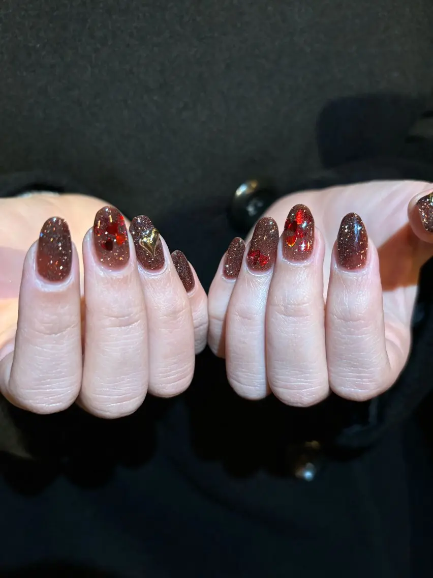 ネイル アートネイル バレンタイン meRK hinaのマツエク・マツパデザイン