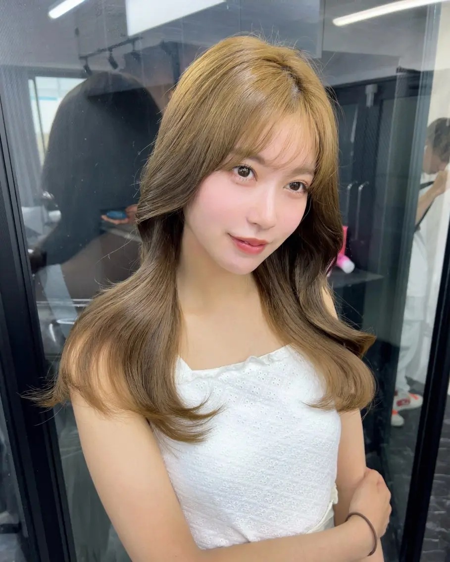 カラー nanaka 🤍韓国ワンホンヘアのヘアスタイル