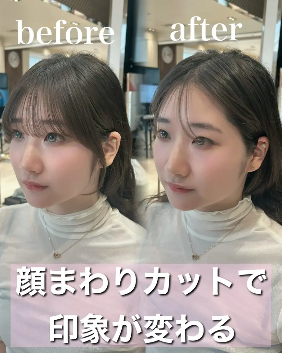 セミロング カット ヘアカラー トリートメント 🎀大竹美侑/顔まわ りカット/レイヤーのヘアスタイル