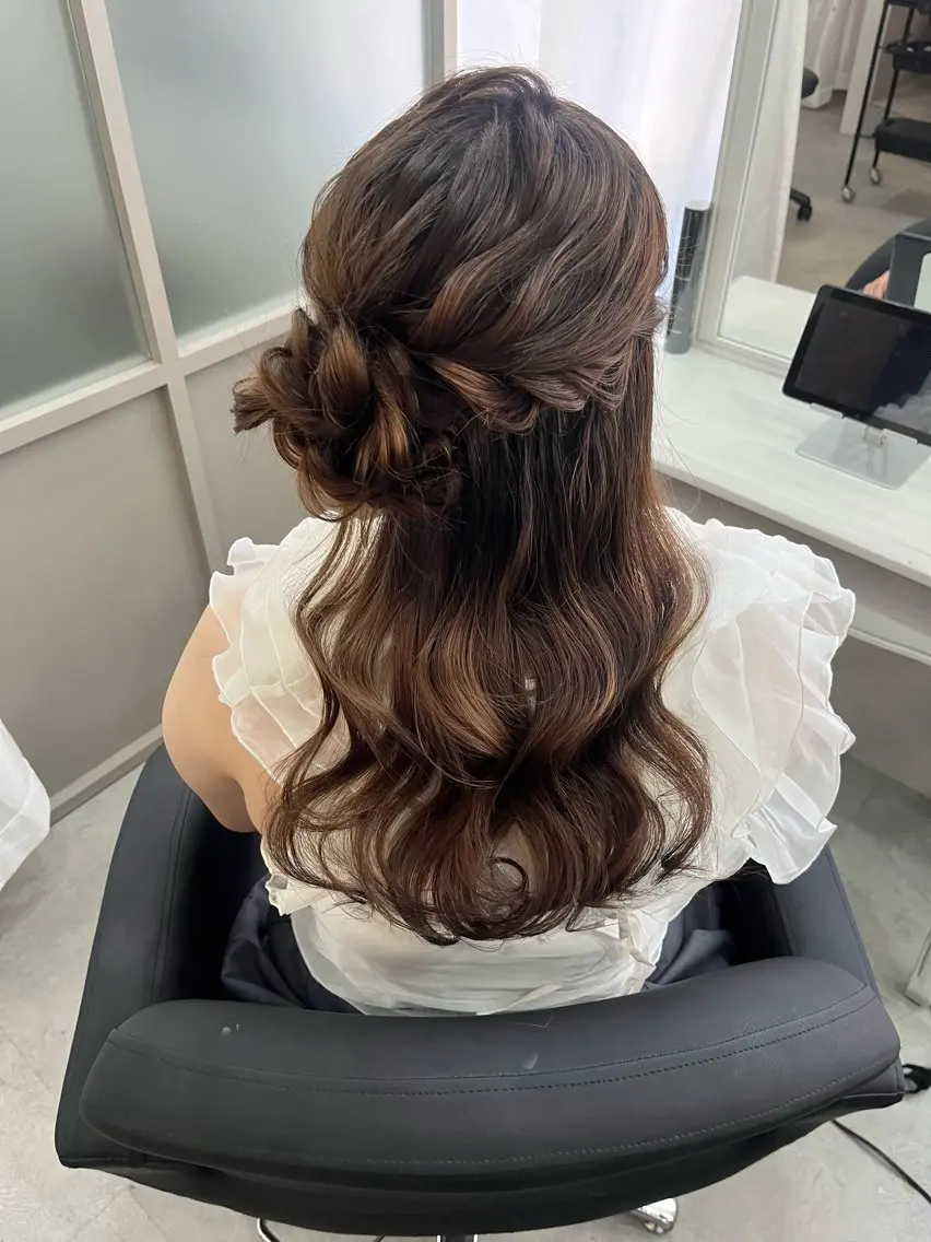 ロング ヘアアレンジ ヘアセット 山下 明子のヘアスタイル