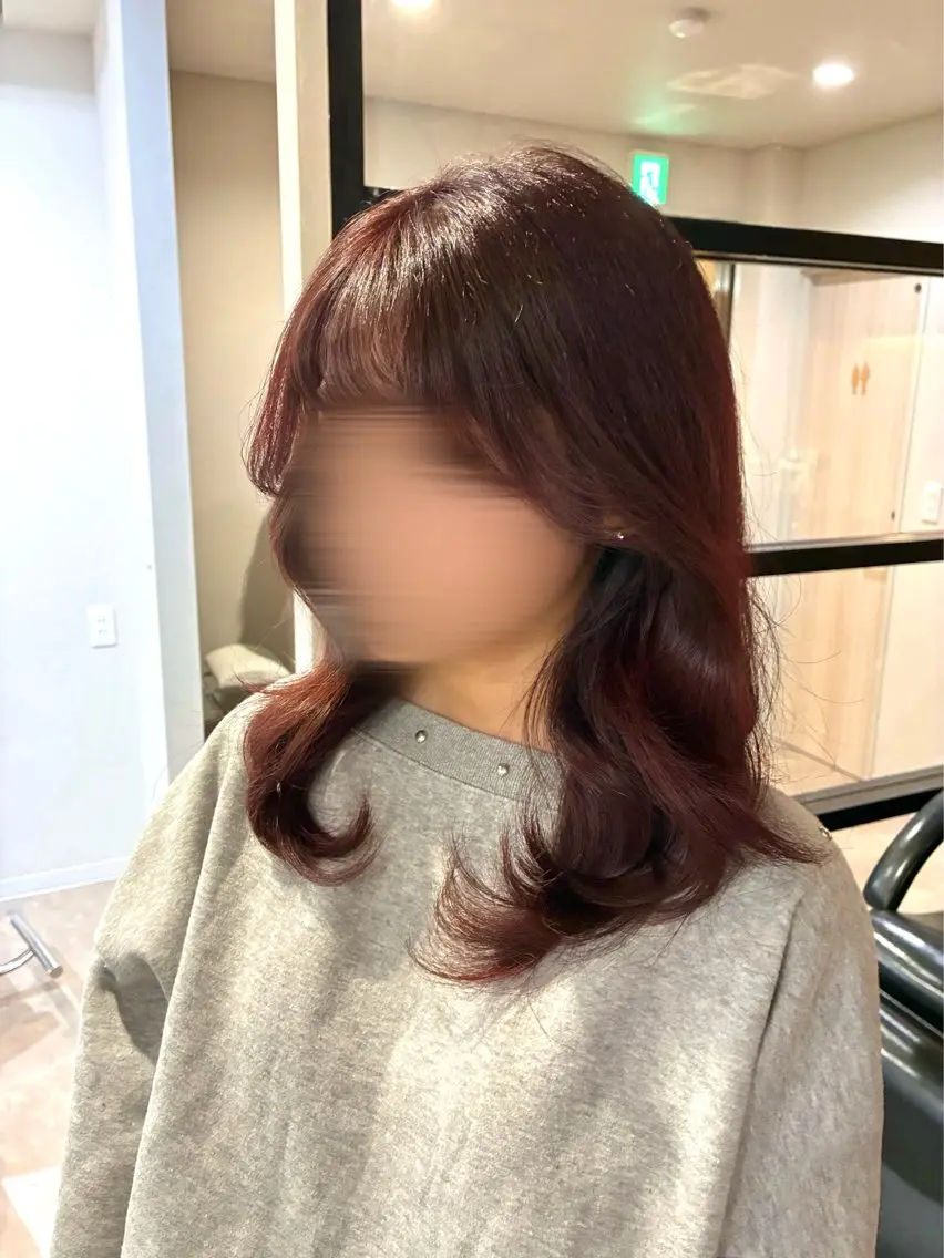 カラー レッドカラー ヘアカラー 縮毛矯正| 髪質改善 |白髪悩みのヘアスタイル