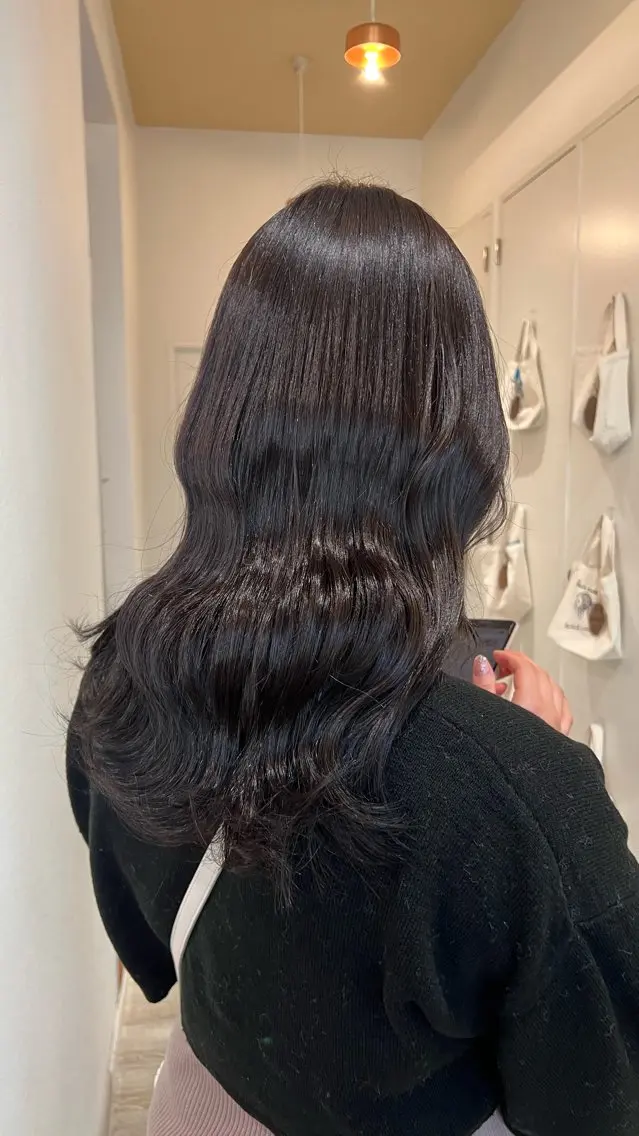 セミロング カラー ヘアカラー ミディアムレイヤー/ 艶カラー🎀 emiのヘアスタイル