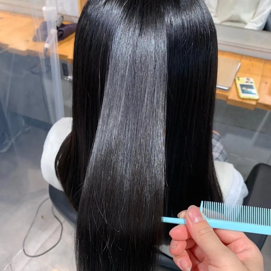 カラー アッシュ ベージュカラー 黒髪 ブリーチ ブラウンカラー トリートメント MEI🎀レイヤー 🎀韓国styleのヘアスタイル