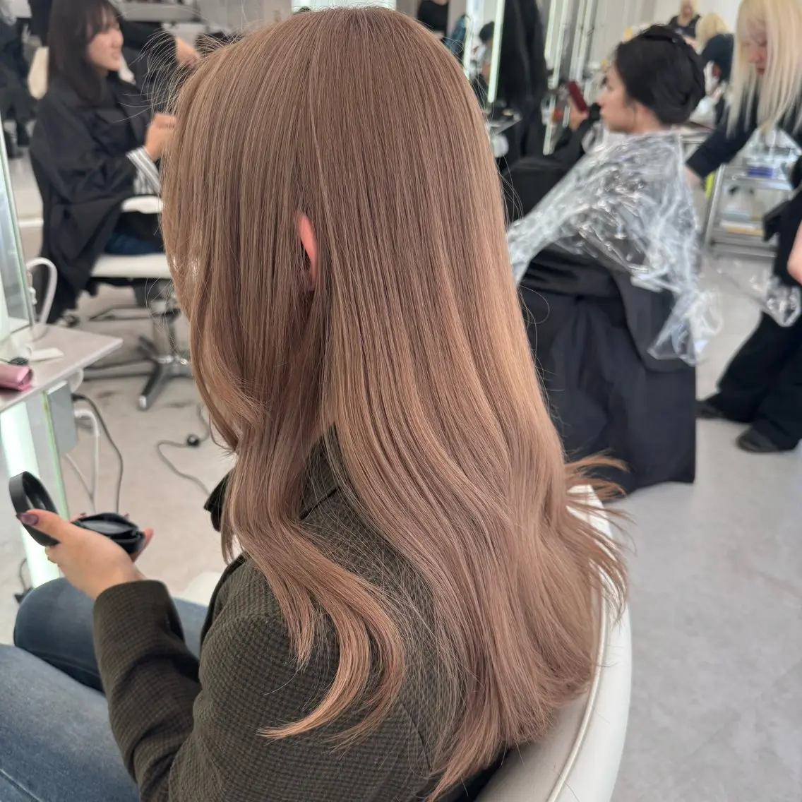 セミロング カラー ヘアカラー トリートメント エクステモデル募集 💗大阪梅田/川上のヘアスタイル