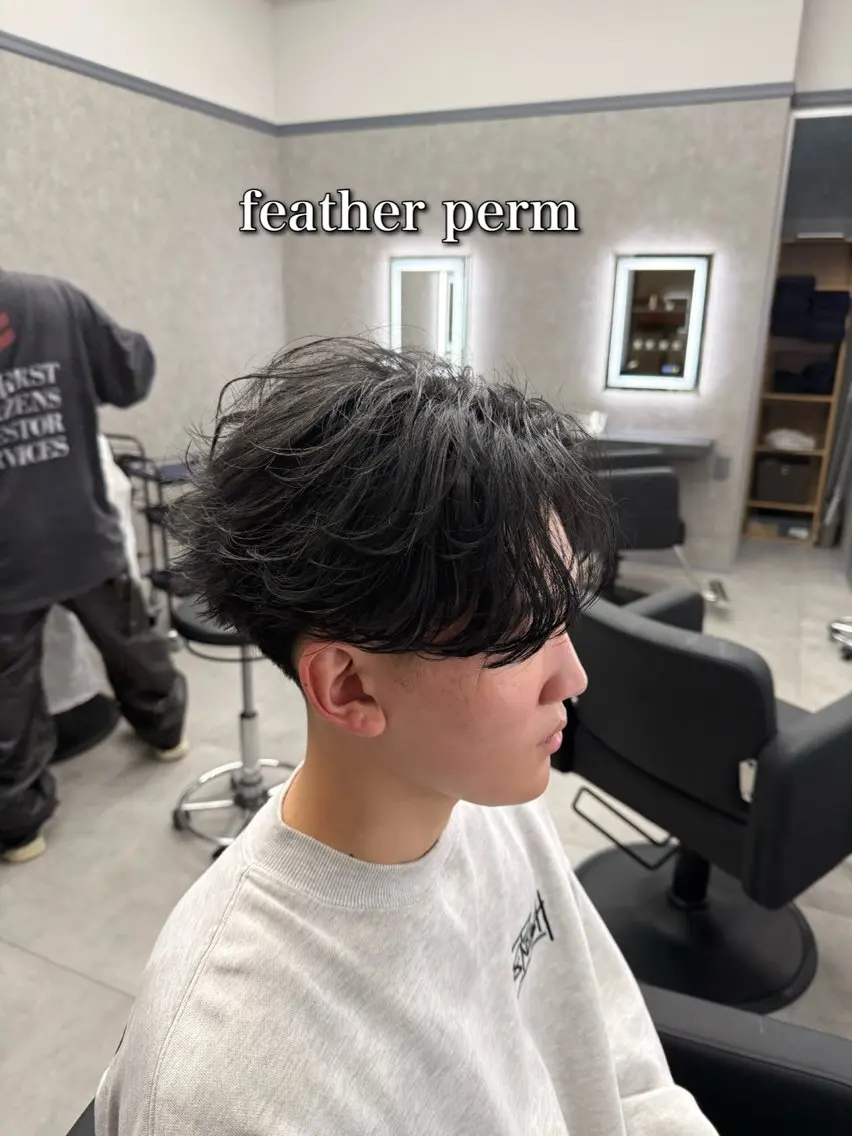 【ミニモ限定】メンズカット＋フェザーパーマの写真