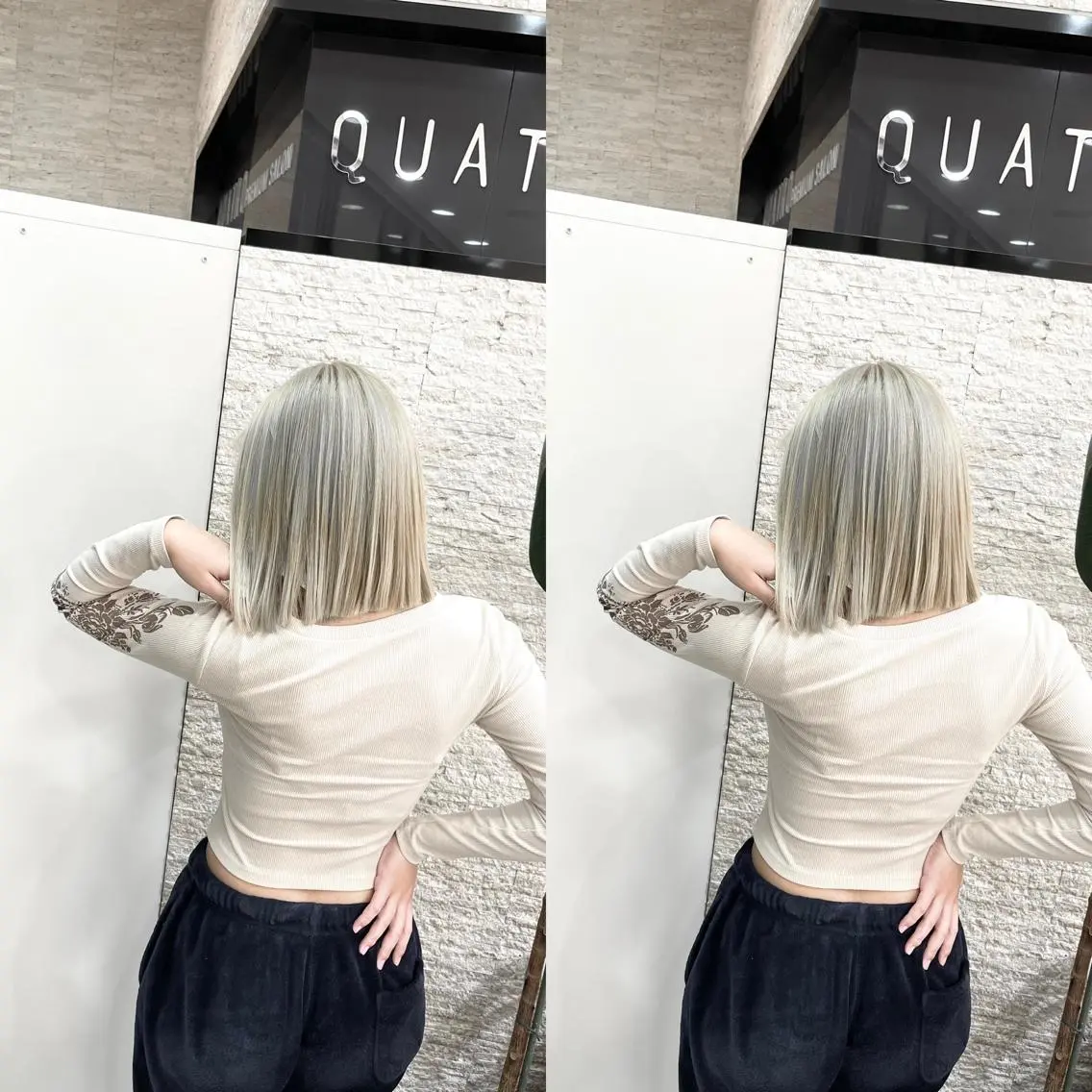 ミディアム カット ヘアカラー トリートメント Y Uのヘアスタイル