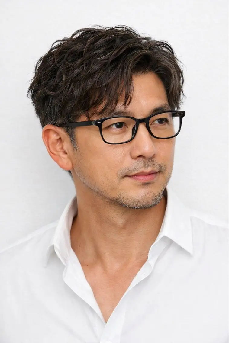 ミディアム パーマ 深夜23時まで営業 OR BARBERのヘアスタイル