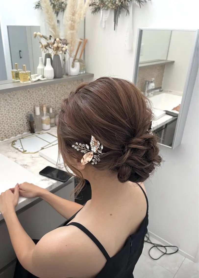 ヘアアレンジ 結婚式・ブライダル . puo-duのマツエク・マツパデザイン