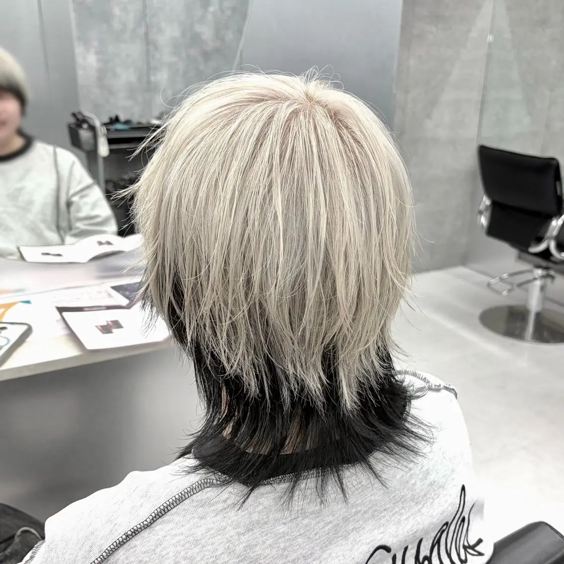 ミディアム カラー メンズ カット ヘアカラー トリートメント ʜᴀʀᴜᴋᴀ♱メンズ ウルフ/ブリーチのヘアスタイル