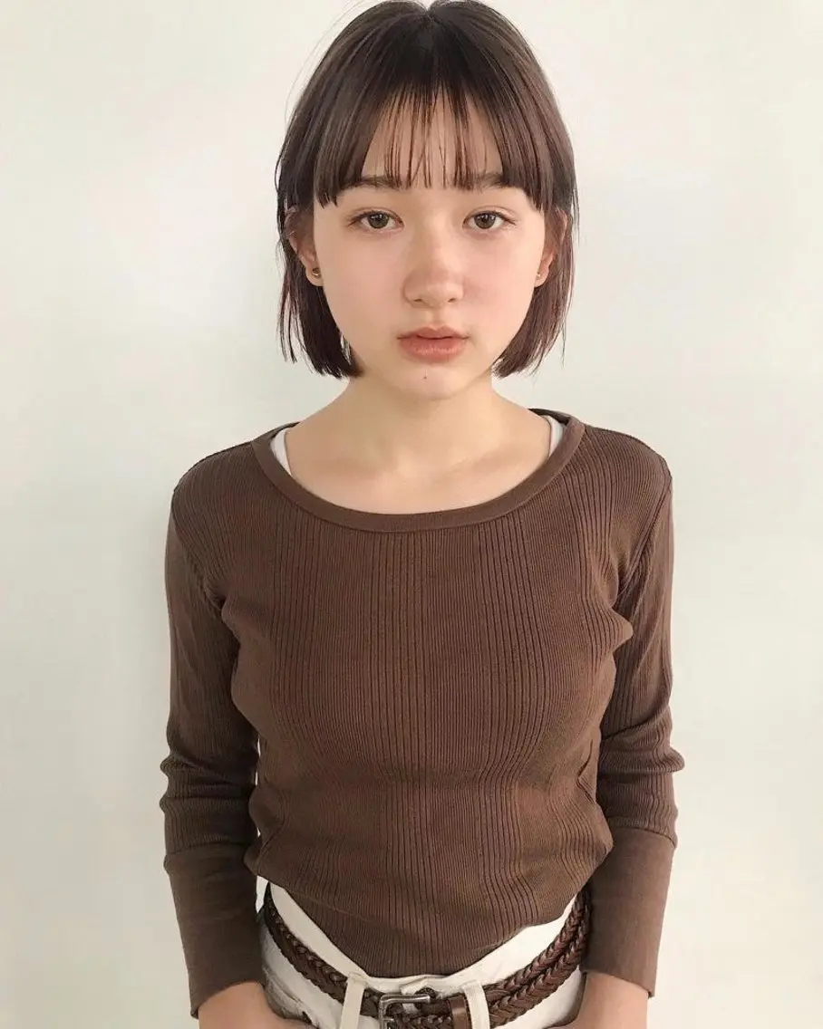 ミディアム ワイドバング カット ヘアカラー 似合わせcut ◎ 倉橋実咲のヘアスタイル