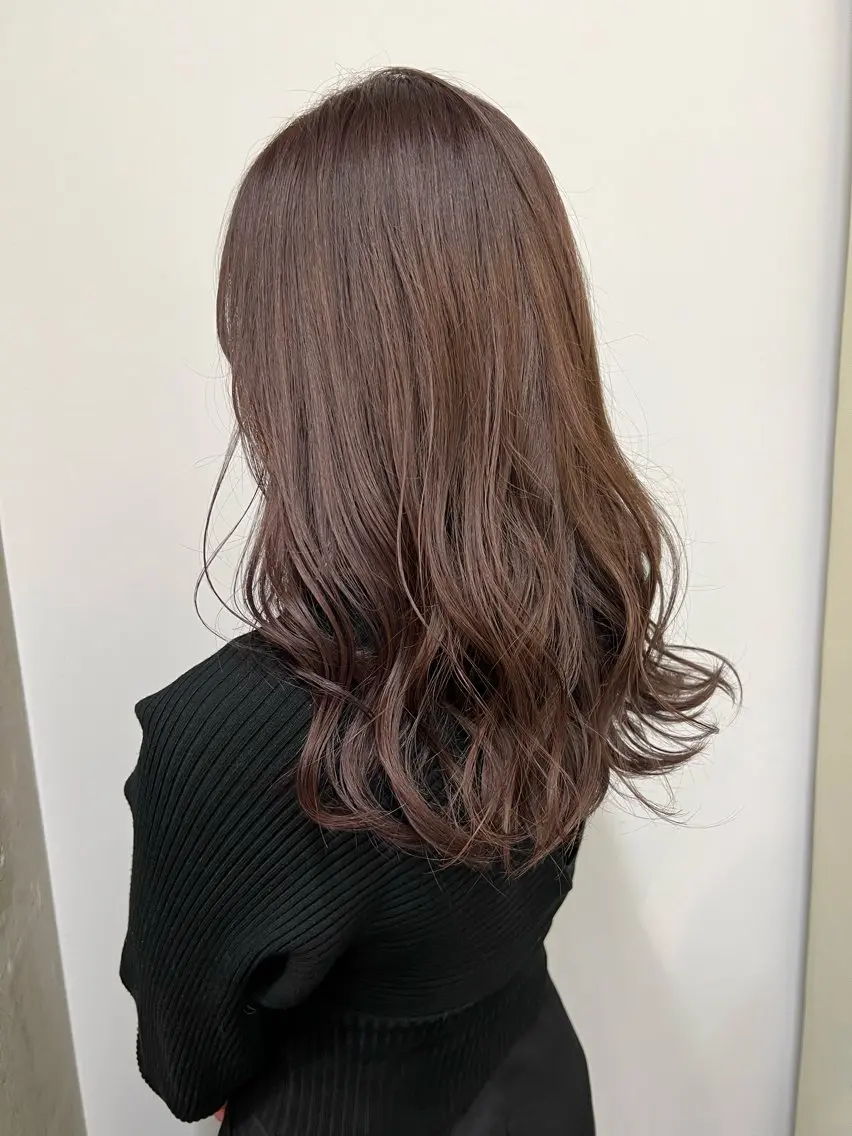 セミロング 土田かほ/本日🈳 透明感カラー🍃のヘアスタイル
